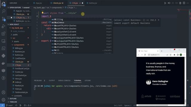 Проект React + Tailwind.My_bank_app Клиент Компонент #10 #reactjs #проект #django #js #python #react