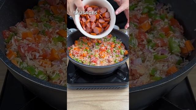 Today we are going to make rice for the whole family. In just one pan.