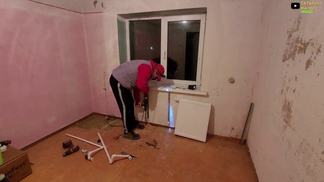 ПЕРЕДЕЛАЛ ОТОПЛЕНИЕ НА ВТОРОМ ЭТАЖЕ УТЕПЛЯЮ ГАРДЕРОБНУЮ ЗА СВЕРЛОМ В КРАСНОДАР ЗА ЧУЖОЙ СЧЕТ