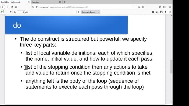 Loops in lisp
