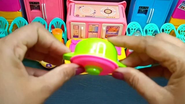 8 Minutes Satisfying with Unboxing Hello Kitty Kitchen Set | Tiny Frozen Pink Miniature Kitchen Set
