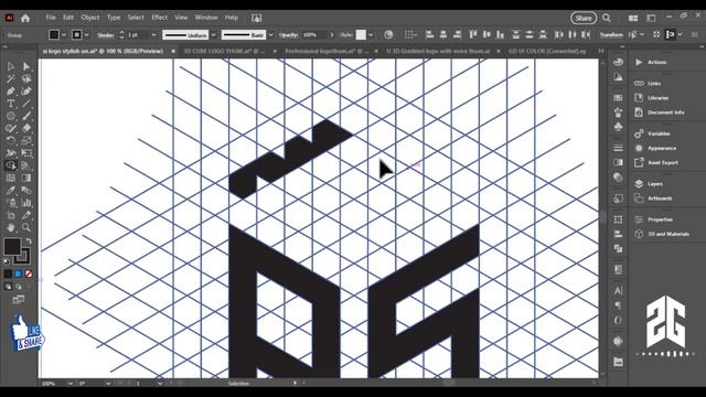 How to Design an S+A+S Logo in a Hexagon Grid | Adobe Illustrator Tutorial смотреть онлайн