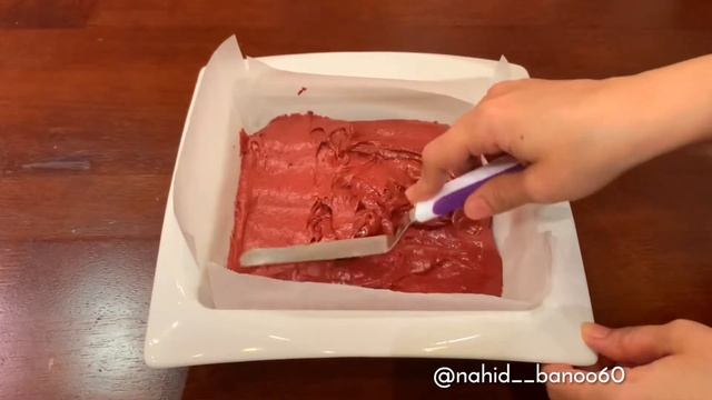 Red velvet brownies cheesecake amazing texture | چیزکیک براوونیز ردولوت смотреть онлайн