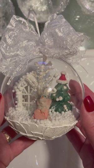 Создание новогодней миниатюры в прозрачном пластиковом шаре « Зимняя сказка»