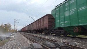 "ВЛ80Т" Электровоз ВЛ80Т-2064 с грузовым поездом, 1 октября 2023 г.