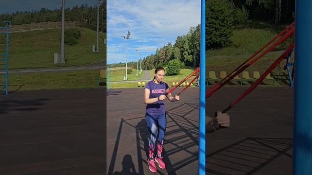 технические упражнения на резине #лыжи #коньковыйход #лыжероллеры #классика #классический