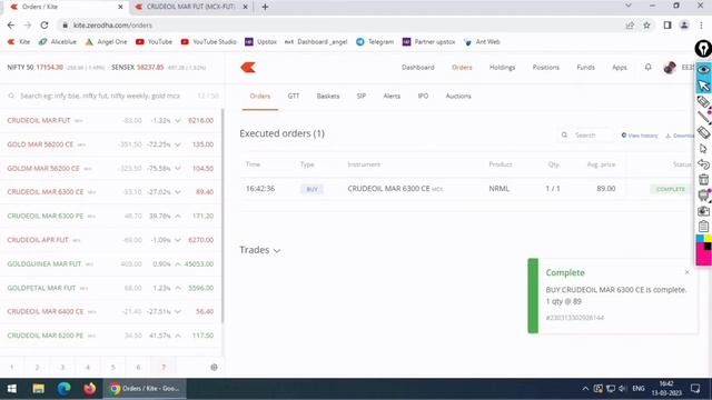Crude Oil Live Trading Tamil | How to Trade in Crude Oil Tamil | Limit order | Stoploss Order