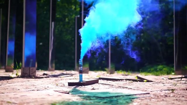 Голубой Цветной Дым 1,2" 220мм 60с МДП6 смотреть онлайн