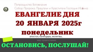 20 ЯНВАРЯ ПОНЕДЕЛЬНИК ГОСПОДНЕ ЕВАНГЕЛИЕ АПОСТОЛ КАЛЕНДАРЬ ДНЯ  2025 #евангелие