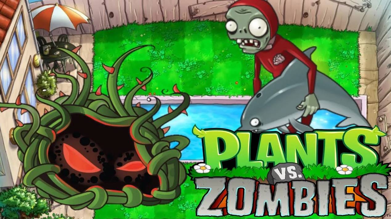 Попробуй выжить в бассейне с зомби/Зомби против Растений/Plants Vs Zombies