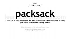 Pronunciation of Packsack | Definition of Packsack