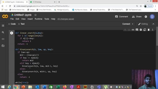 Searching Algorithms in python program