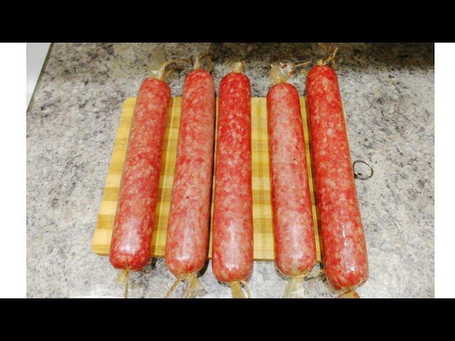 Сервелат Коньячный . Рецепт домашней колбасы.Как приготовить колбасу смотреть онлайн
