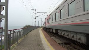 Электровоз 2ЭС4К-066 "Дончак" с пассажирским поездом 465Ж Астрахань-Имеретинский курорт