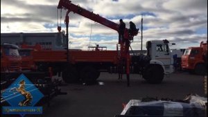 Бортовой Камаз-43118 с КМУ Kanglim KS2056H и буровой навеской