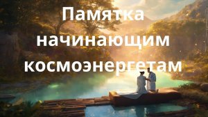 Порядок работы начинающим космоэнергетам