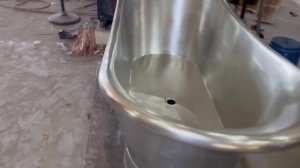 Медная ванна в матовом цвете никелирования от Bronzoff