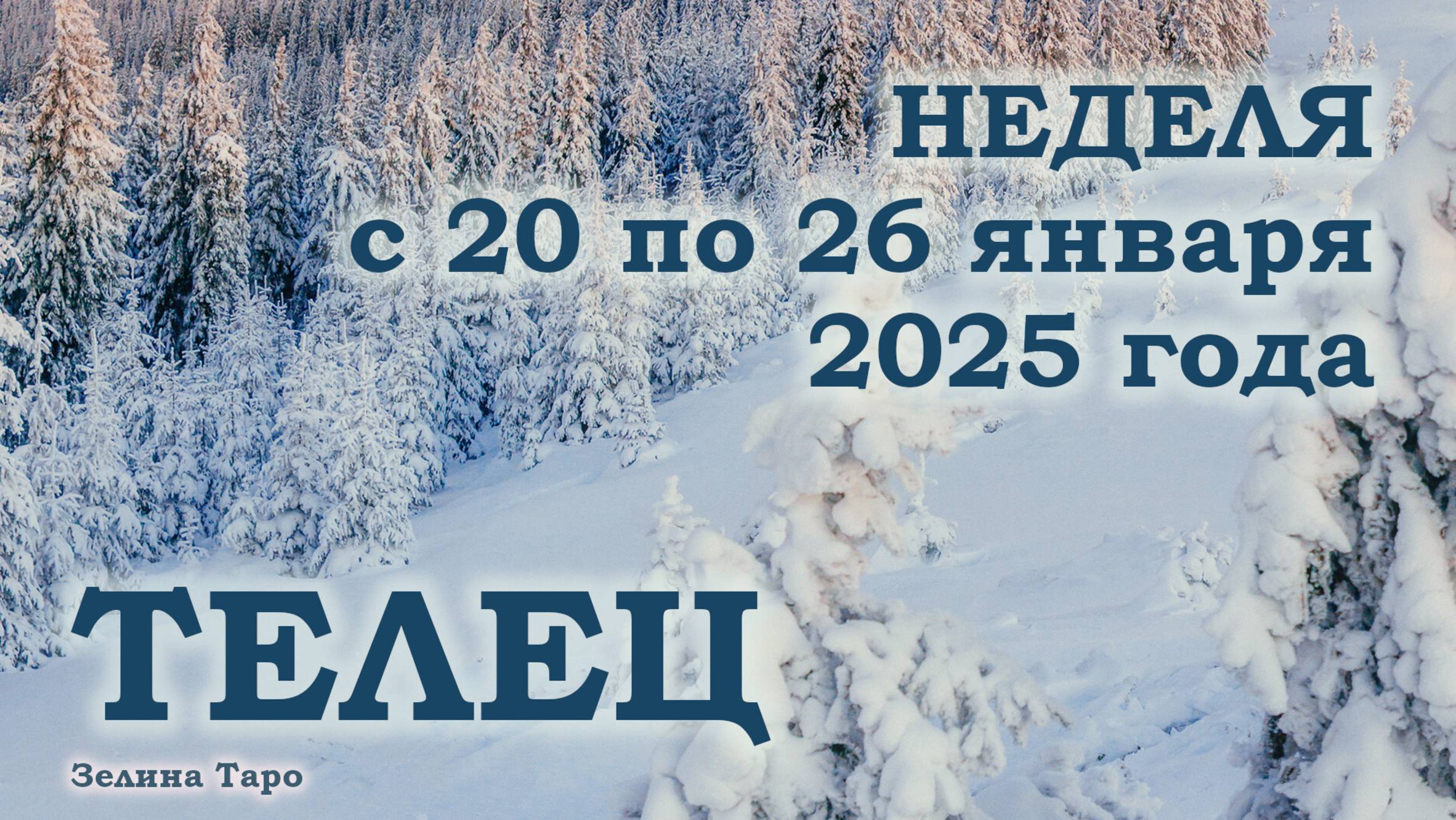 ТЕЛЕЦ | ТАРО прогноз на неделю с 20 по 26 января 2025 года