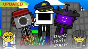 Я Санс44 играю в Спрунки Скибиди Туалет