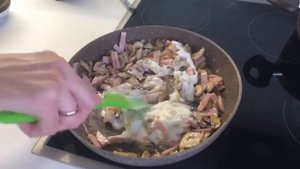 Фетучини с ветчиной и грибами пошаговый рецепт