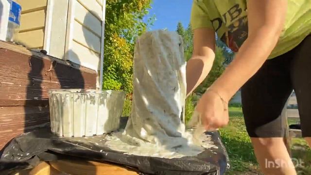 DIY Бюджетная Ваза из цемента своими руками | из цемента и тряпок | из цемента смотреть онлайн