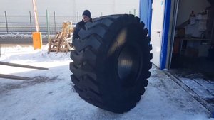 Разгрузка больших шин