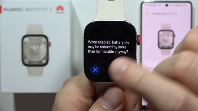 HUAWEI Watch Fit 3: Turn ON Always On Display
