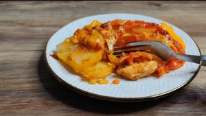 Картофель с куриным филе в духовке🥔