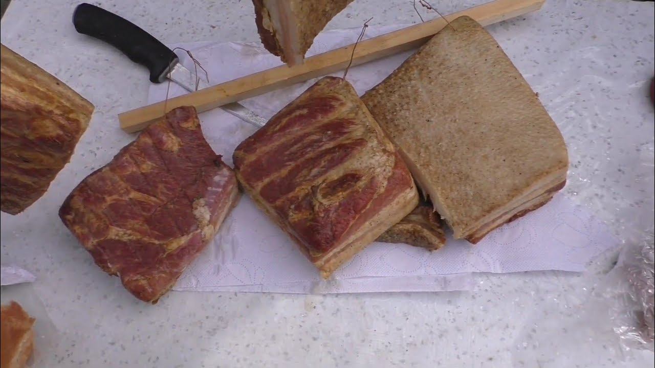 Копчение свиной ГРУДИНКИ в гараже, чай из самовара на шишках и Жареная Форель @СамогонщикВитальсон