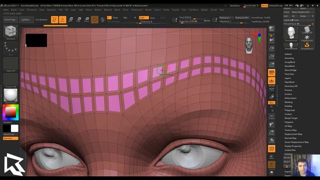 INSET - Edge Action -  ZModeler - ZBrush Tutorial for Beginners