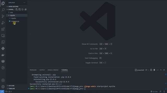 Как установить Джанго. Урок #1 Django 4 E-Commerce #python #django4 #djangoecommerce #fs_interpreter