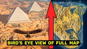 Assassin's Creed Origins С высоты птичьего полета на полной карте Замедленного действия
