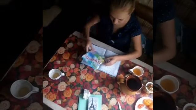 Короче говоря сделала уроки.