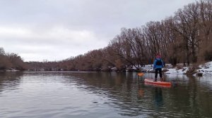 На SUP’е по январской Суре.