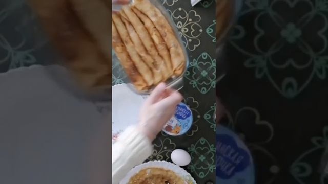 готовим блины с творогом запечённые в заливке смотреть онлайн
