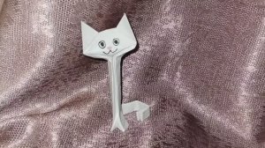 Как сделать кота из бумаги. Оригами. Поделки из бумаги.