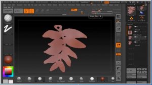 Leaf pendant using ZBrush Texture Map (720p)