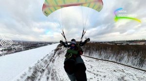 Экстрим Нижний Новгород,  полеты на параплане 6 января 2025 года в парке Швейцария.