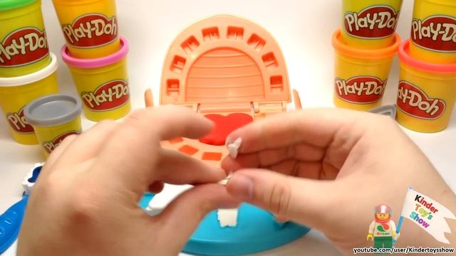 Плей До пластилин, набор "Доктор Зубастик", играем в дантиста (Play Doh Dr. Drill and Fill) смотреть онлайн