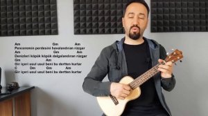 BANA ESMEYİ ANLAT RÜZGAR ŞARKISI UKULELE DERSİ VE AKORLARI KOLAY VE ZOR