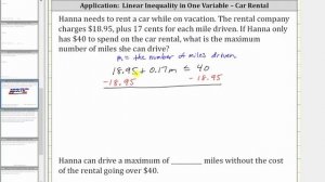 Inequality in One Variable Application: Rental Car Cost