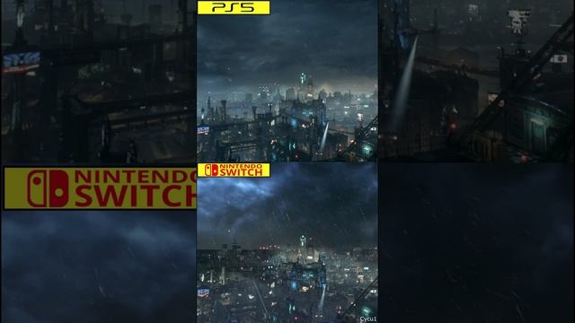 Сравнение графики Batman Arkham Knight для Nintendo Switch и PS5 (Трилогия Batman Arkham)