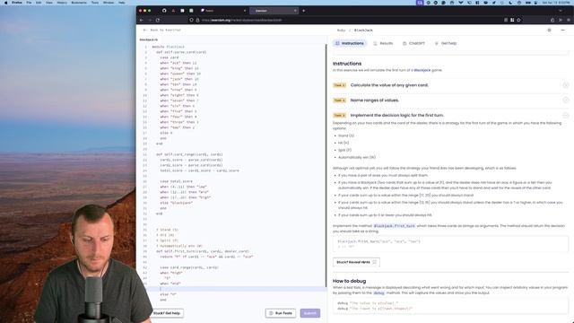 Coding Challenge #1: Blackjack | Coding Out Loud (livestream)