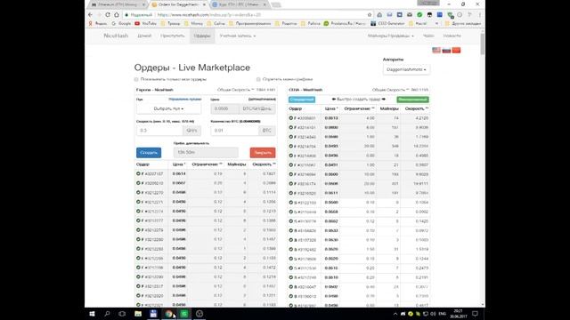 Расчет прибыли при аренде майнинга на NiceHash