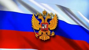 Российский флаг с гербом ***ФУТАЖИ ДЛЯ ВИДЕОМОНТАЖА***
