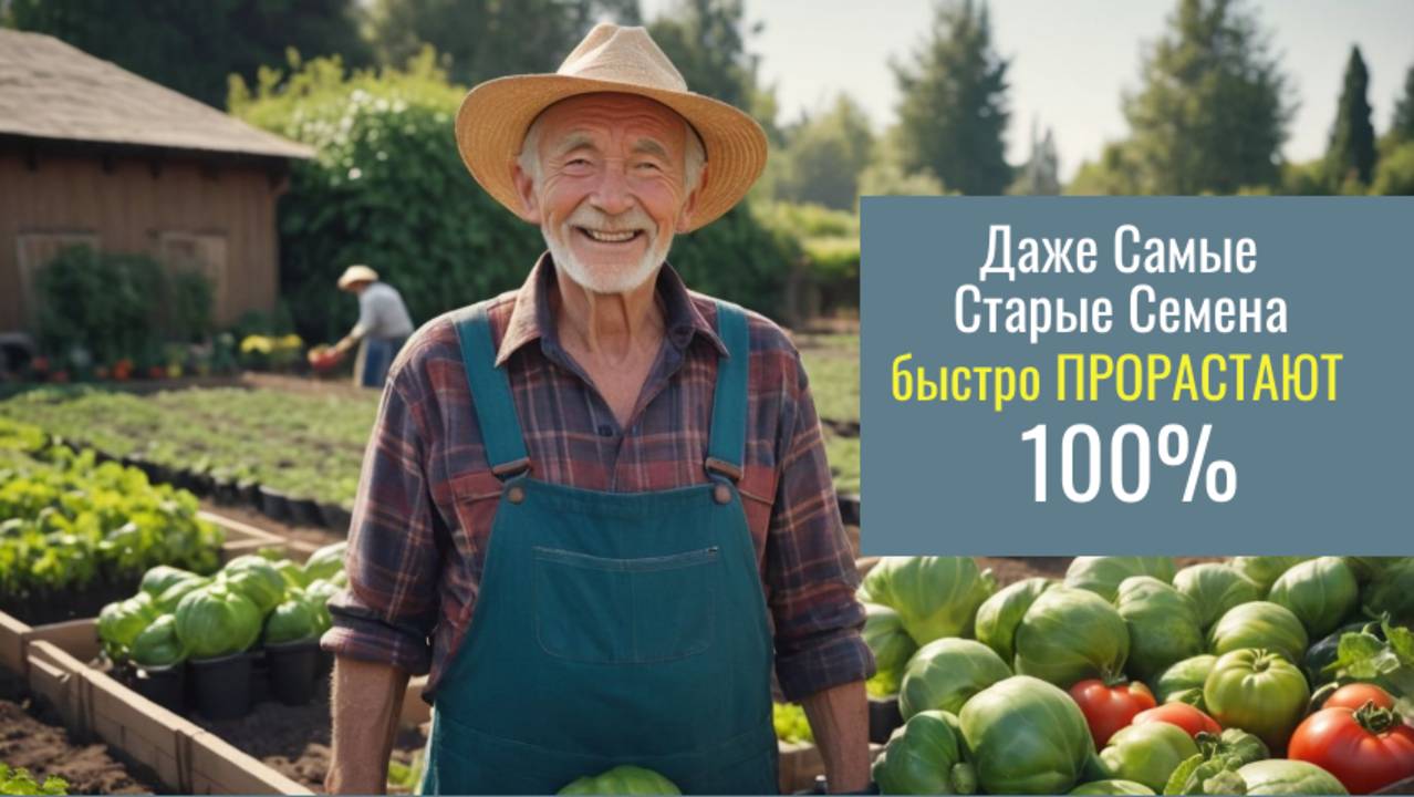 Капни на семена и даже старые семена быстро прорастают, рассада растет крепкая и урожайная! смотреть онлайн