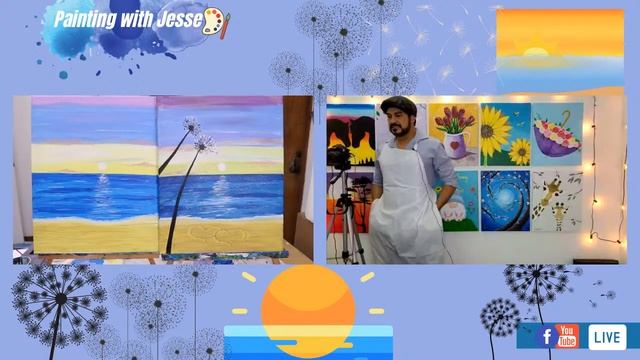 Learn to paint this beautiful beach! Step by step!