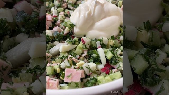 Окрошка на айране 👍
