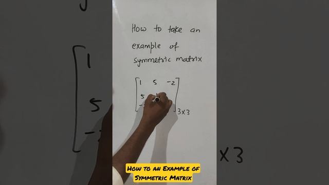 How to take an example of Symmetric Matrix #short #mathshort #symmetricmatrix #LarsanRajesh