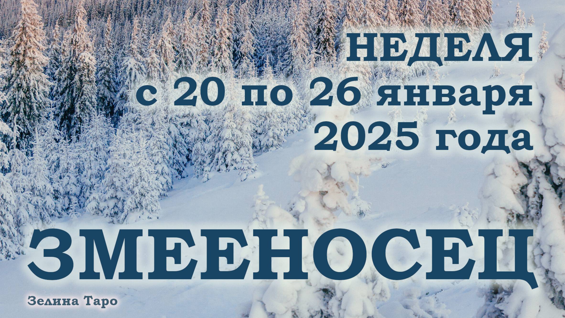 ЗМЕЕНОСЕЦ | ТАРО прогноз на неделю с 20 по 26 января 2025 года